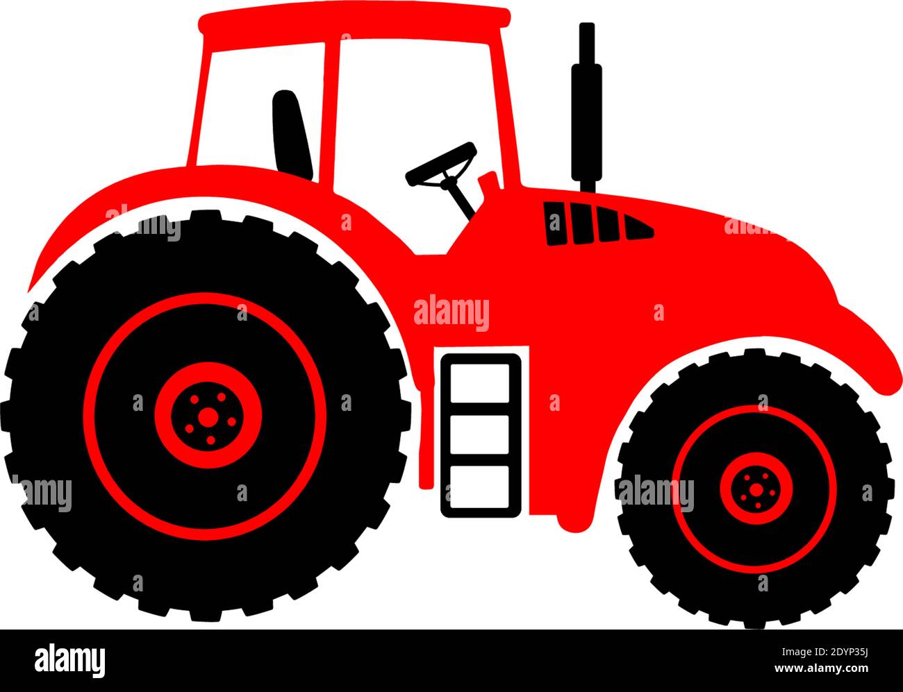 Farm tractor for farmer or child Stock Vector