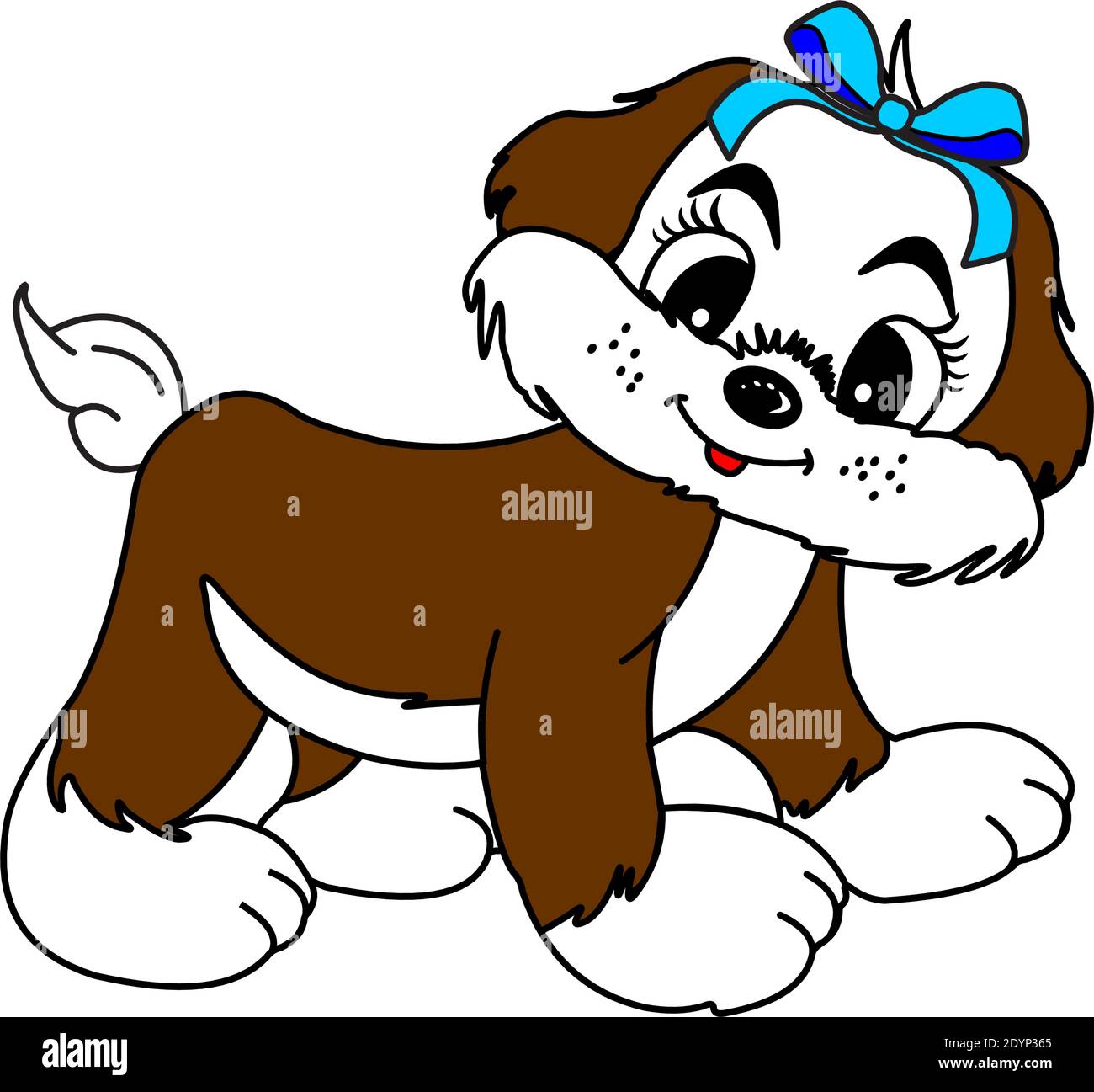 Happy doggy brown Stock Vector