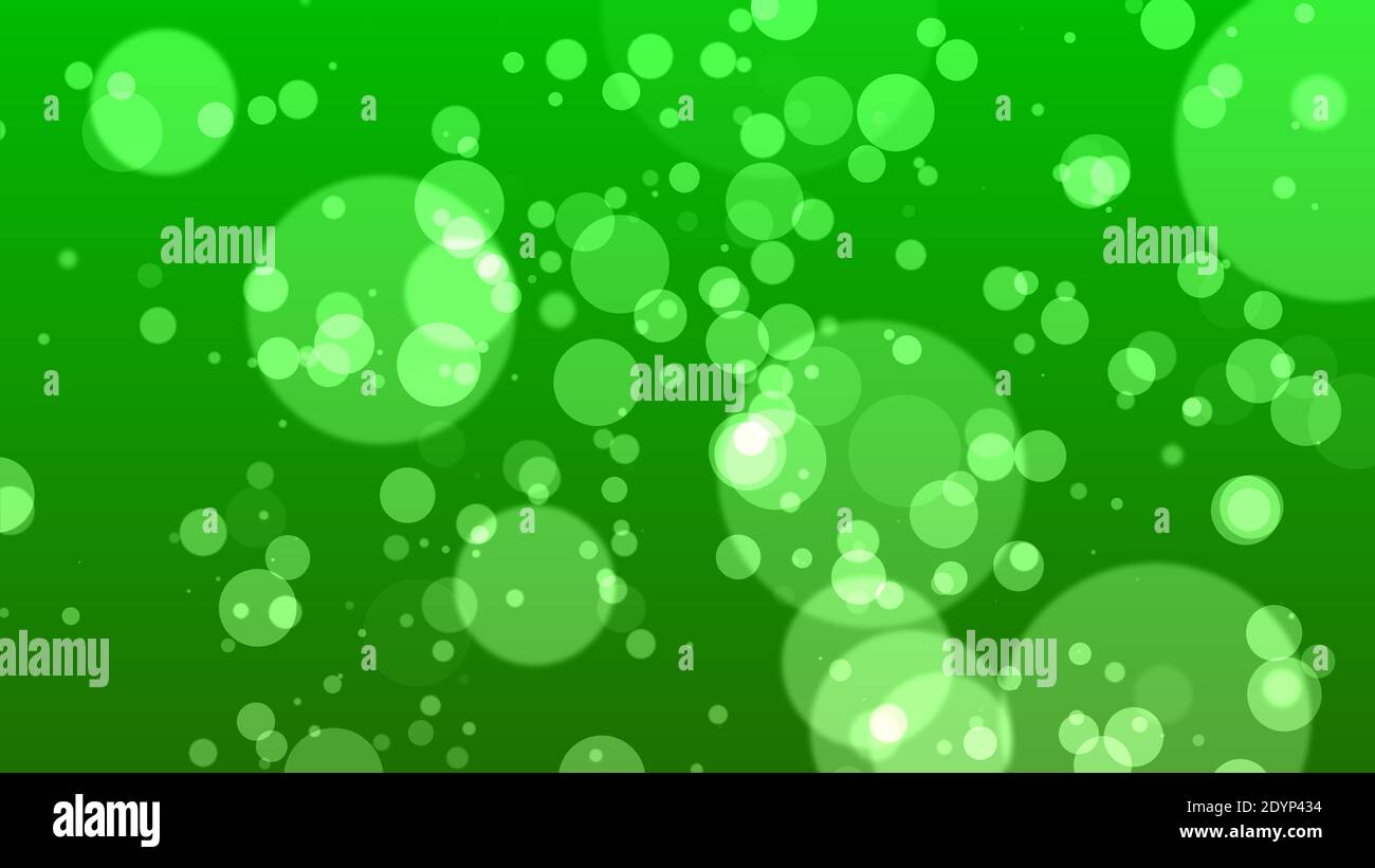 abstract bokeh background, green particles illustration Stock Photo - Alamy