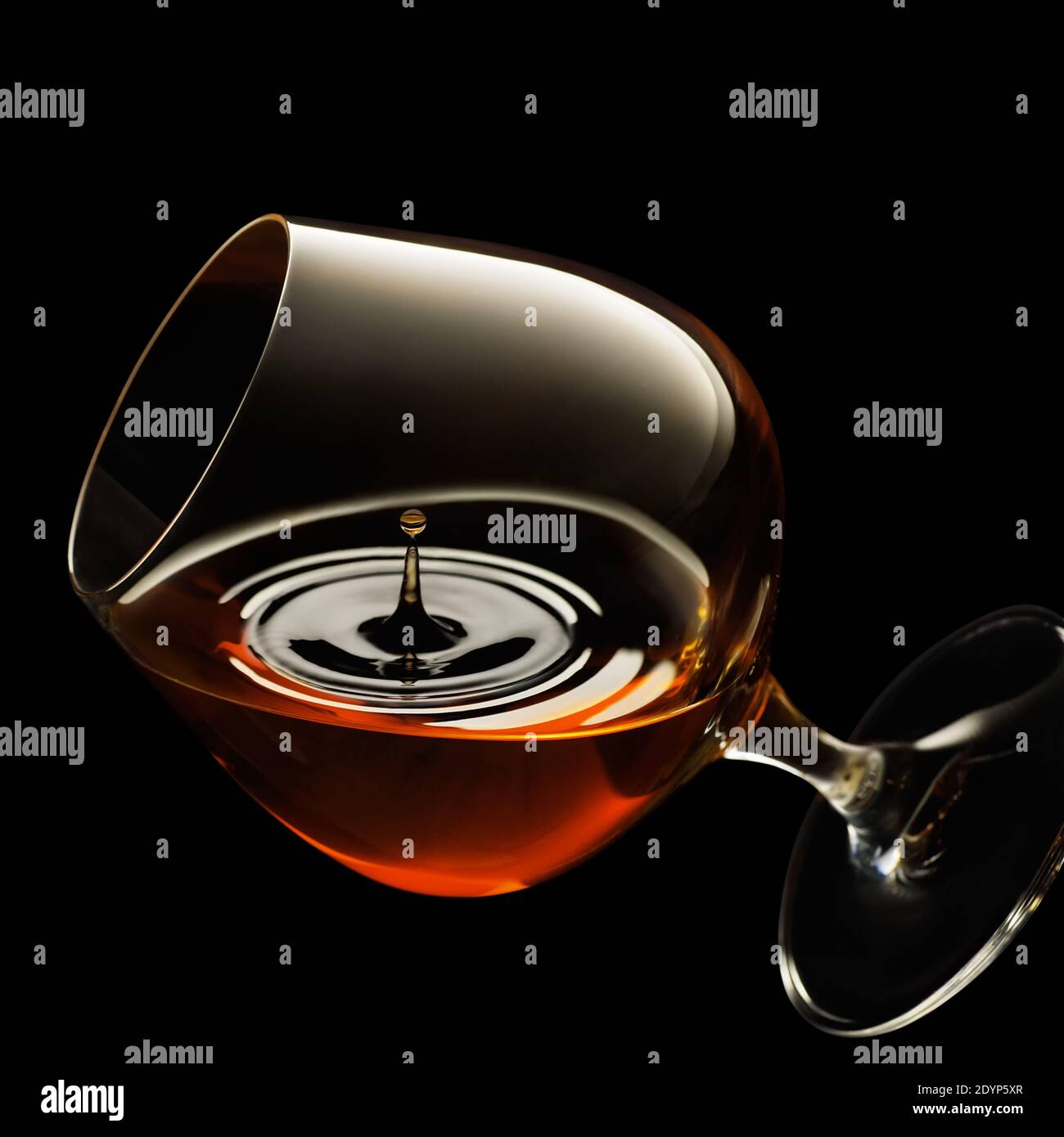 cognac in snifter glass Stock Photo