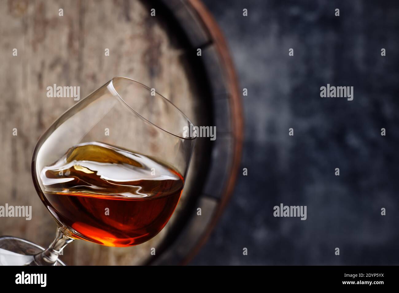 brandy in snifter glass Stock Photo