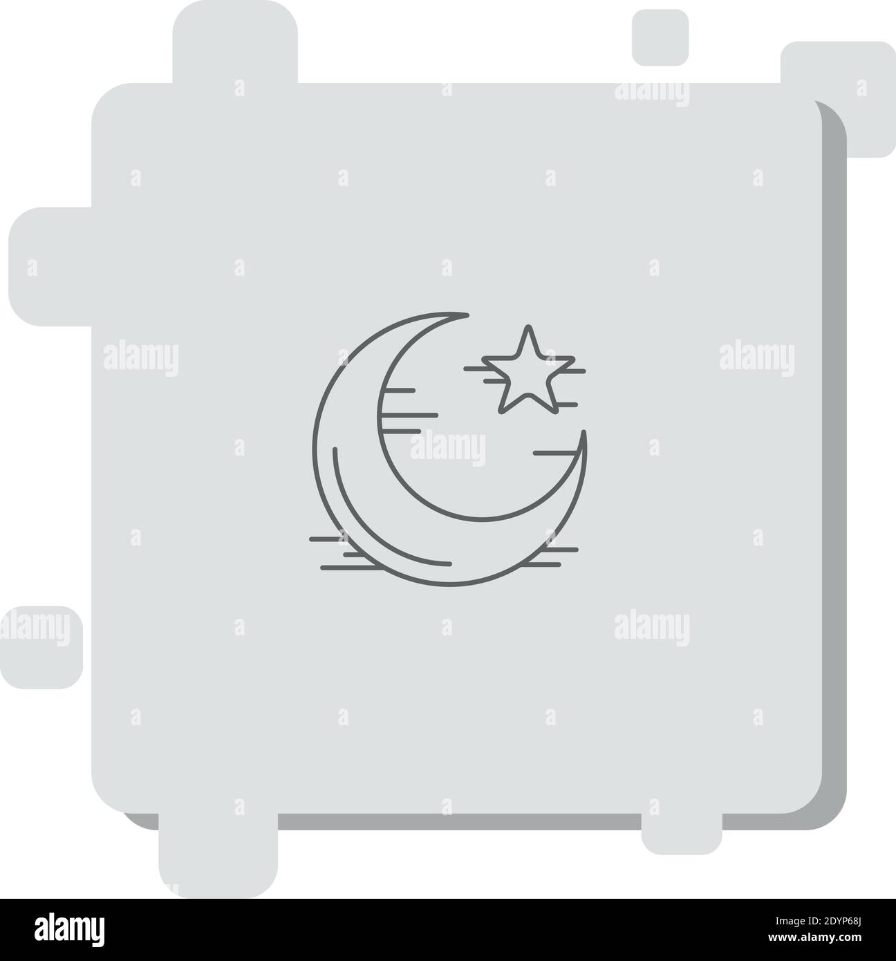 star and crescent moon vector icon modern simple vector illustration ...