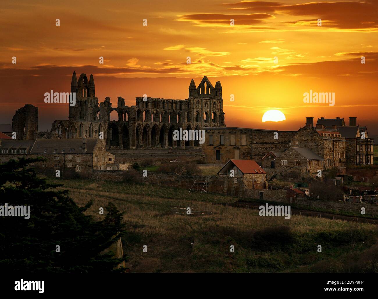 Whitby Abbey ruins. north Yorkshire. UK. Site for Bram Stoker's classic