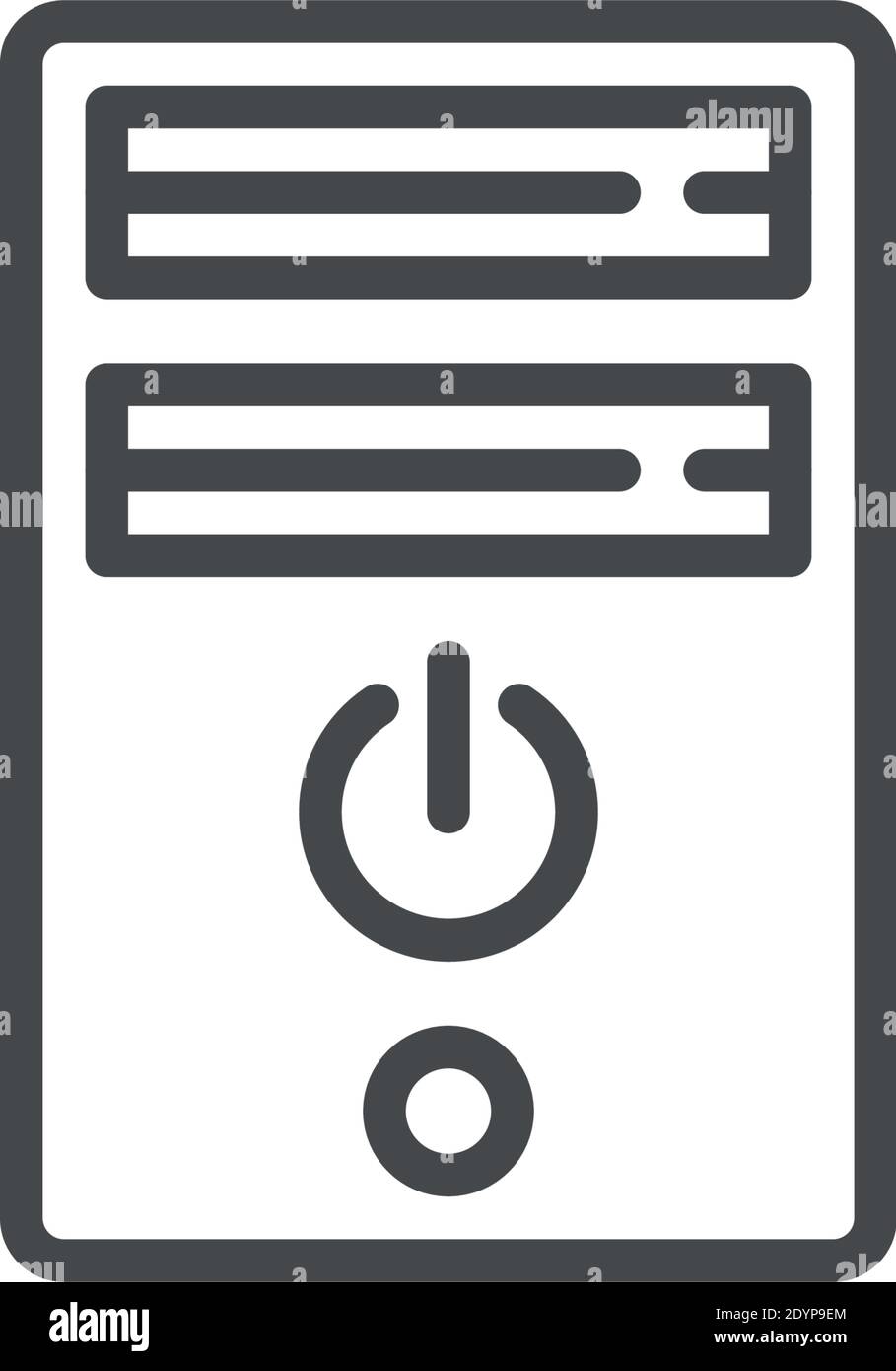 pc tower vector icon modern simple vector illustration Stock Vector