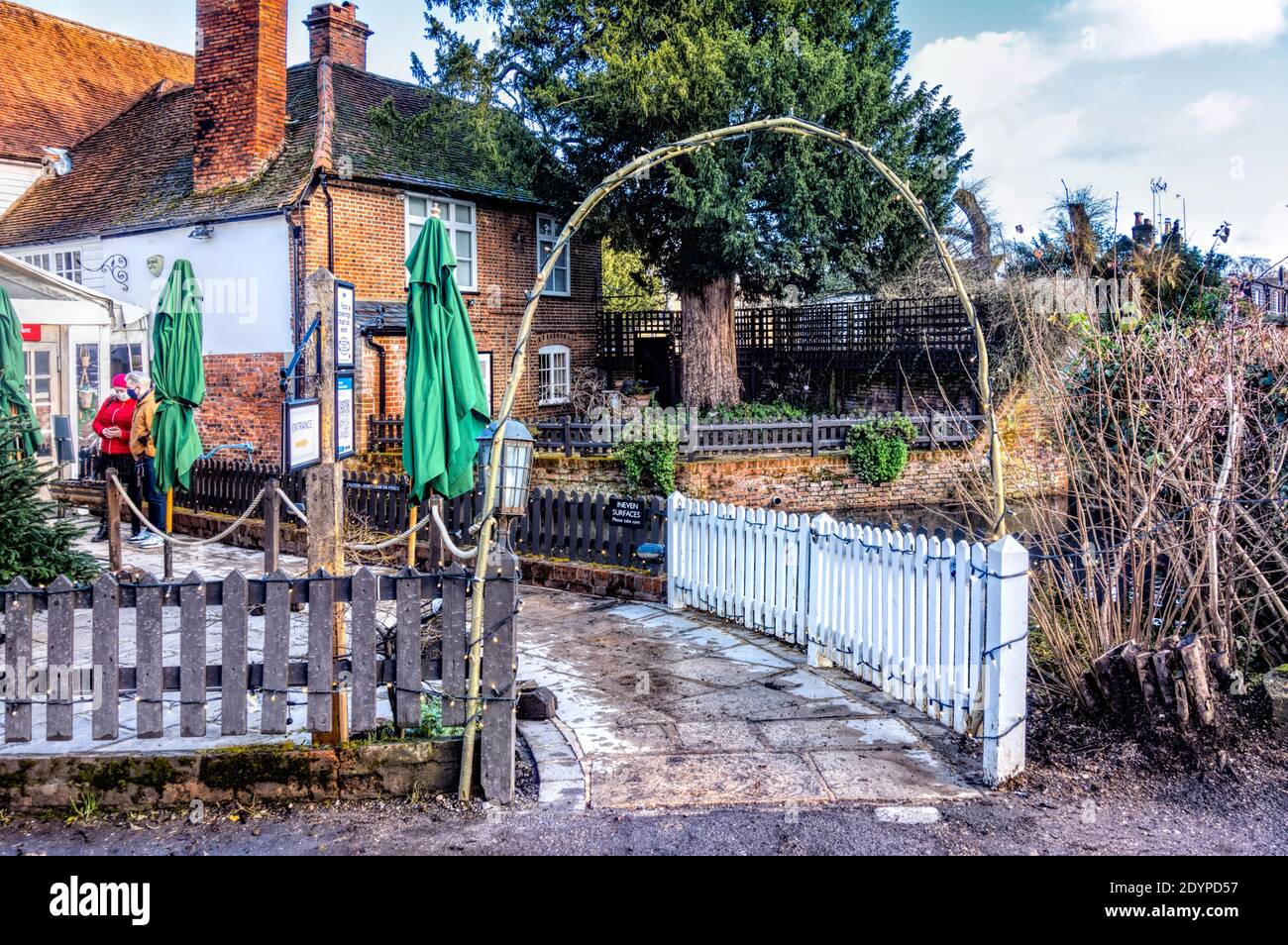 Entrance to The Waffle House, St. Albans Hertfordshire UK Stock Photo