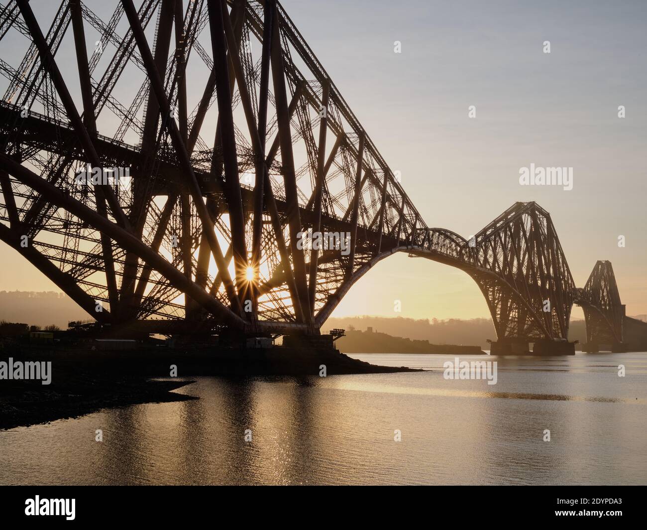 Forth Rail Bridge Edinburgh Scotland at dawn Stock Photo