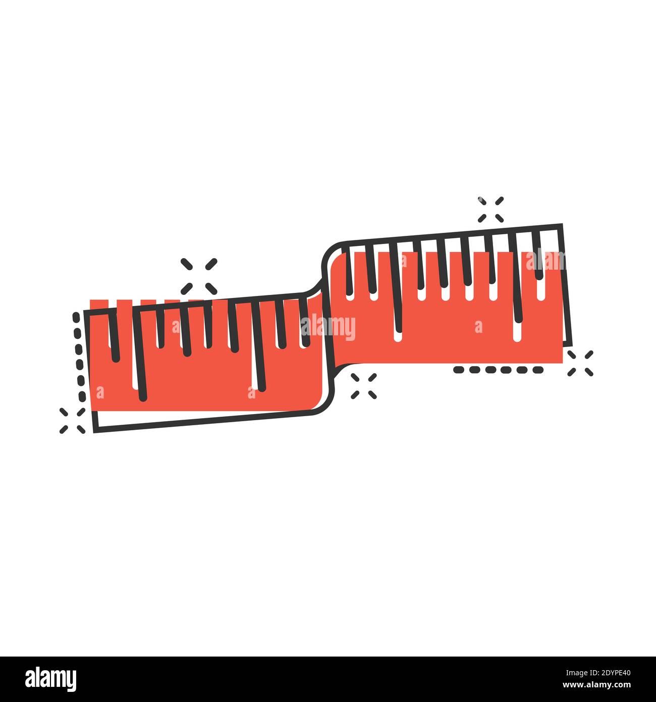 Measure tape icon in comic style. Ruler cartoon sign vector ...