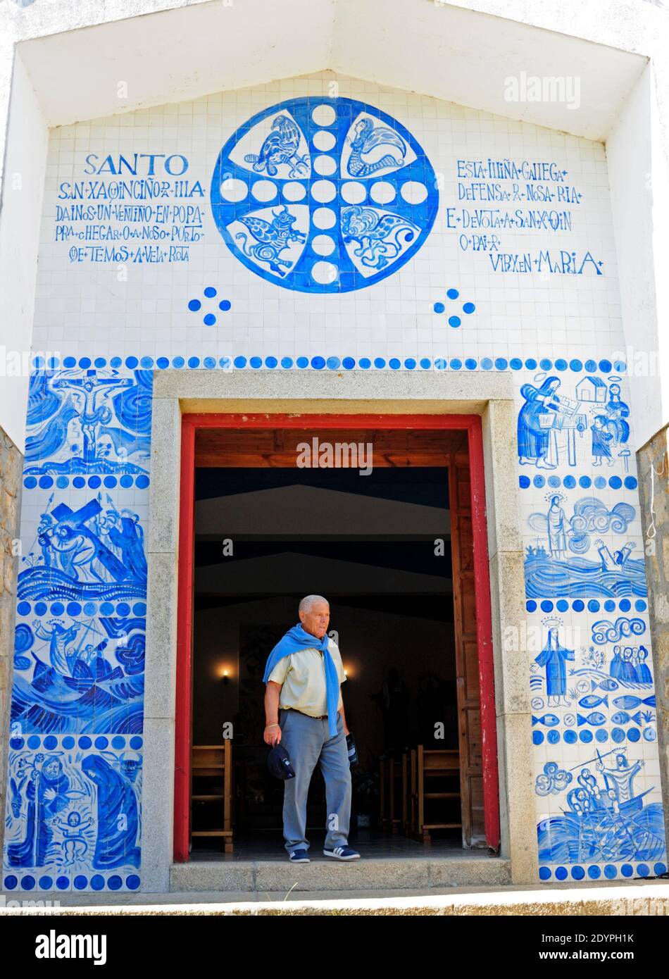 San Xaquin church, Ons Island, Galicia, Spain Stock Photo