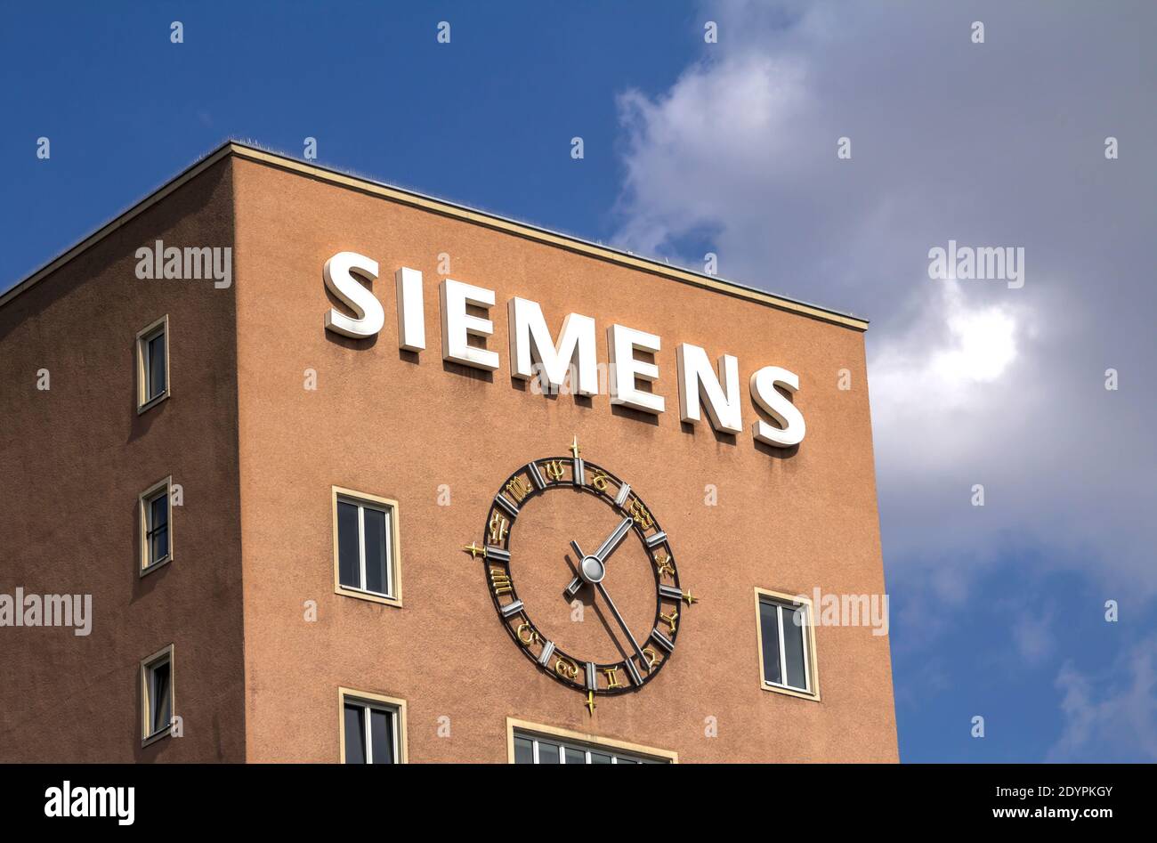 Erlangen, Germany Siemens sign; Siemens AG is a German company