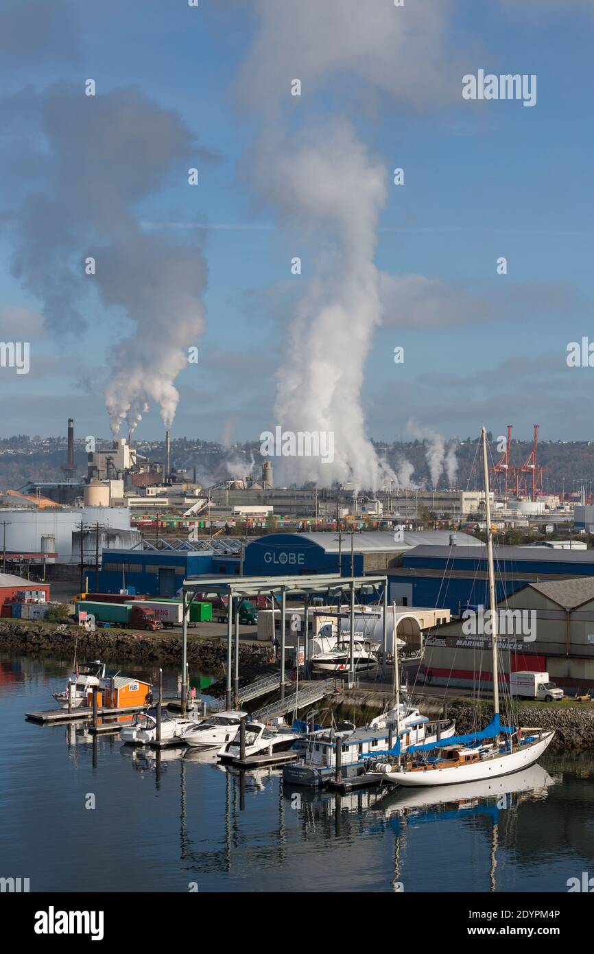 View of the ConocoPhillips Terminal South natural gas plant from