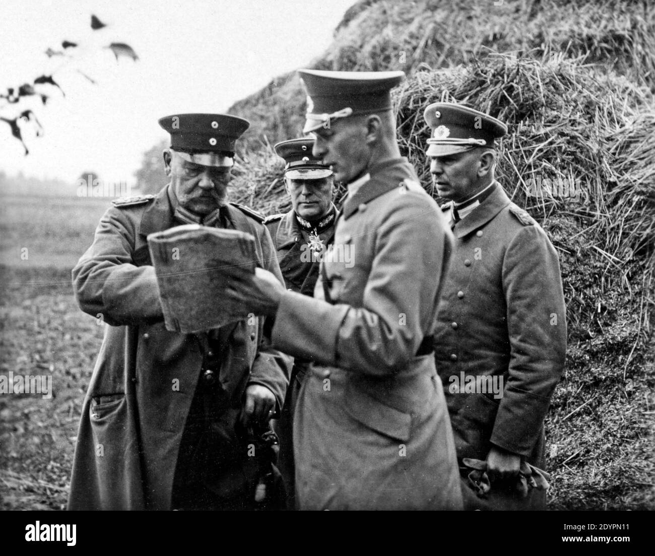 Paul von Hindenburg inspecting his troops, about 1930, Germany Stock ...