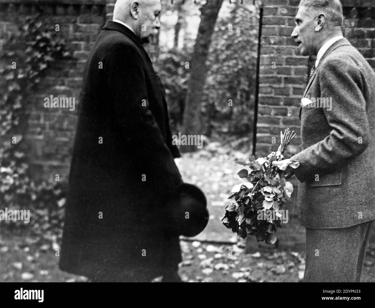 Paul von Hindenburg with Franz von Papen, about 1932, Gemany Stock Photo