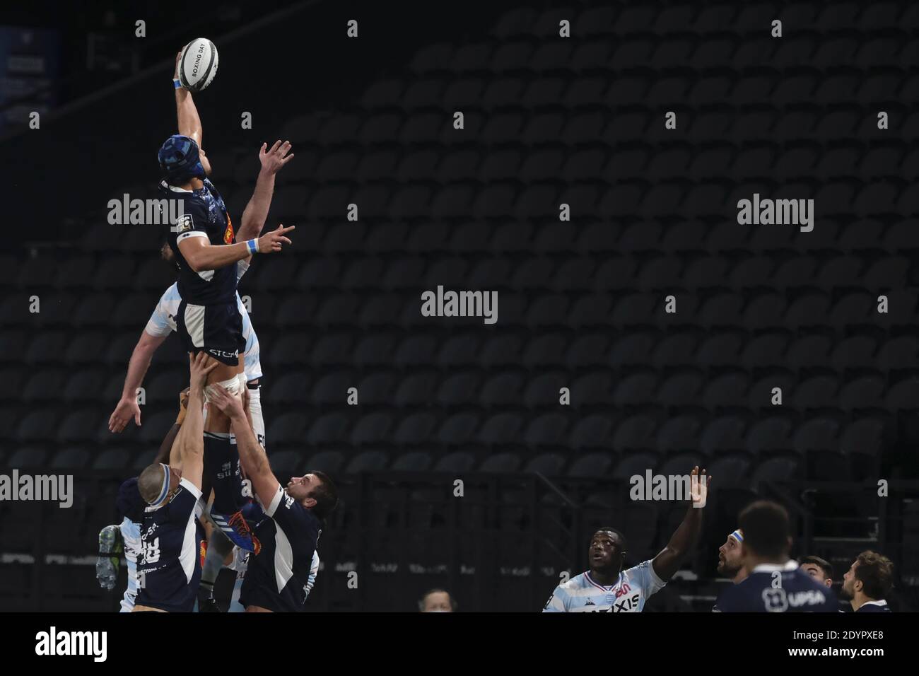 Nanterre, Hauts de Seine, France. 27th Dec, 2020. Agen Flanker ROMAIN BRIATTE in action during the French rugby Championship Top 14 between Racing 92 and Agen at U Arena Stadium in Nanterre - France.Racing 92 Won 45-10. Credit: Pierre Stevenin/ZUMA Wire/Alamy Live News Stock Photo