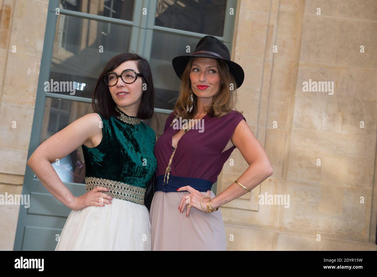 Aurelie Saada and Sylvie Hoarau as 'Les Brigitte' attend Alexis Mabille