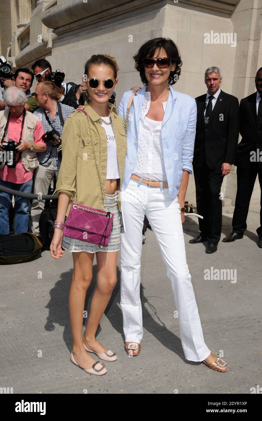 Ines de La Fressange with her daughter Violette at Chanel Autumn-Winter  2013-2014 haute Couture Fashion show in Paris, France on July 02, 2013.  Photo by Alban Wyters/ABACAPRESS.COM Stock Photo - Alamy