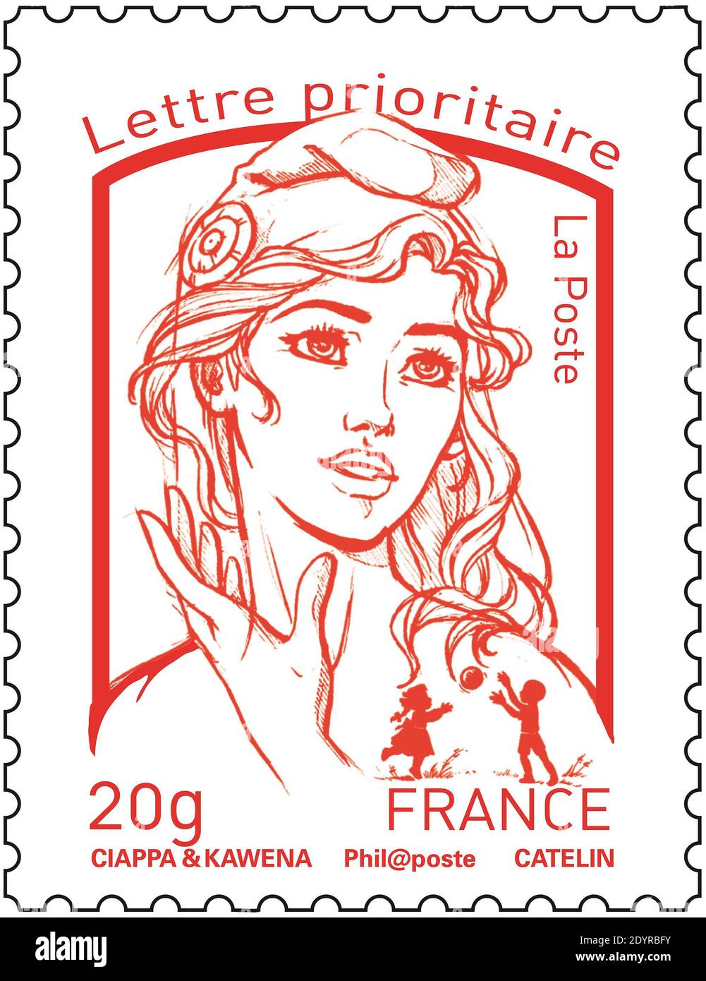 The new French usual stamp known as 'Marianne' unveiled at the Elysee Palace in Paris, France on July 14, 2013. Photo by Ammar Abd Rabbo/ABACAPRESS.COM Stock Photo