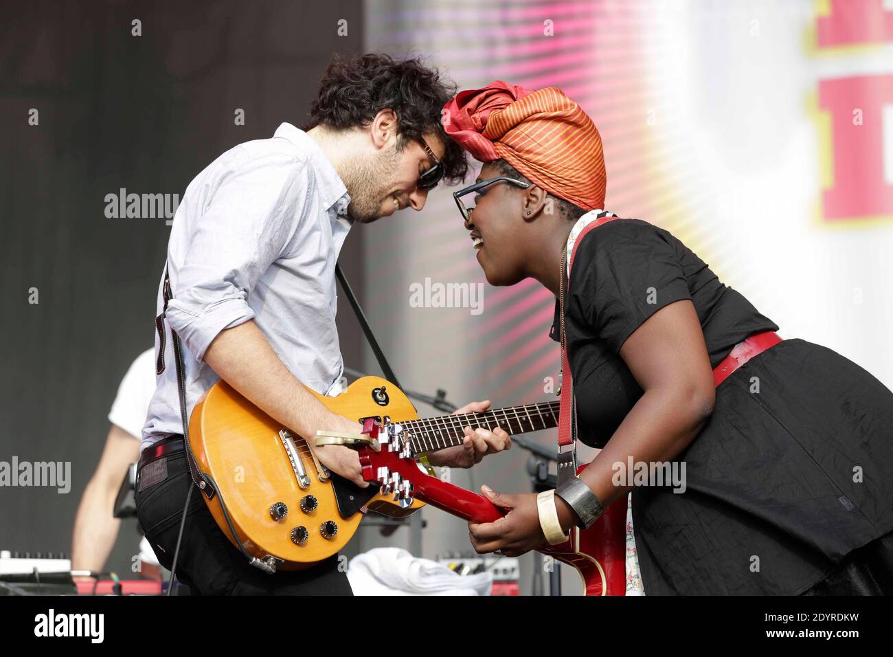 Melissa Laveaux performing on stage at FNAC Live Festival 2013, at Paris  City Hall Square, Paris, France, on July 19, 2013. Photo by Felix de  Malleray/ABACAPRESS.COM Stock Photo - Alamy