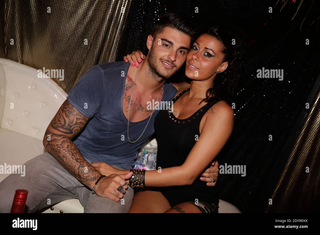 Exclusive - Thibault and Shanna of 'Les Marseillais' TV reality show  attending Rugbeach party held at 'La Villa', in Gruissan, France, on July  21, 2013. Photo by Jerome Domine/ABACAPRESS.COM Stock Photo - Alamy