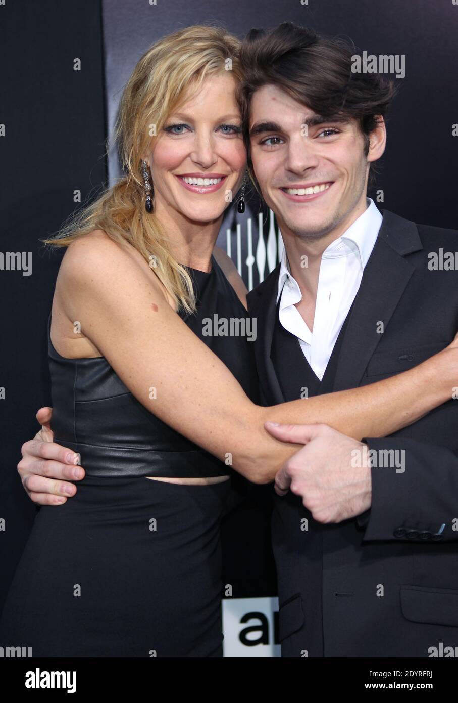 RJ Mitte, Anna Gunn, AMC 's Premiere for the final season of Breaking Bad at Sony Studios in ...