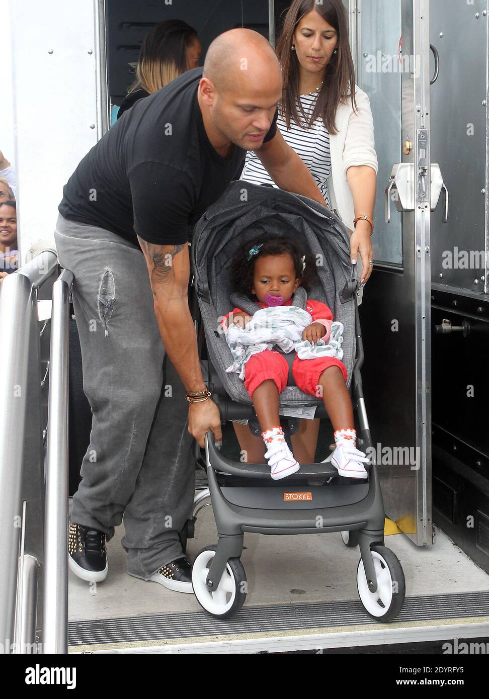Please hide children's faces prior to the publication - British singer Mel B at the Empire State Building with her husband Stephen Belafonte and children to promote the live show 'America's Got Talent' in New York City, NY, USA on July 25, 2013. Photo by Charles Guerin/ABACAPRESS.COM Stock Photo