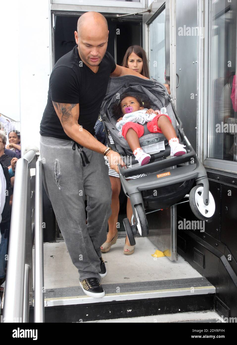 Please hide children's faces prior to the publication - British singer Mel B at the Empire State Building with her husband Stephen Belafonte and children to promote the live show 'America's Got Talent' in New York City, NY, USA on July 25, 2013. Photo by Charles Guerin/ABACAPRESS.COM Stock Photo