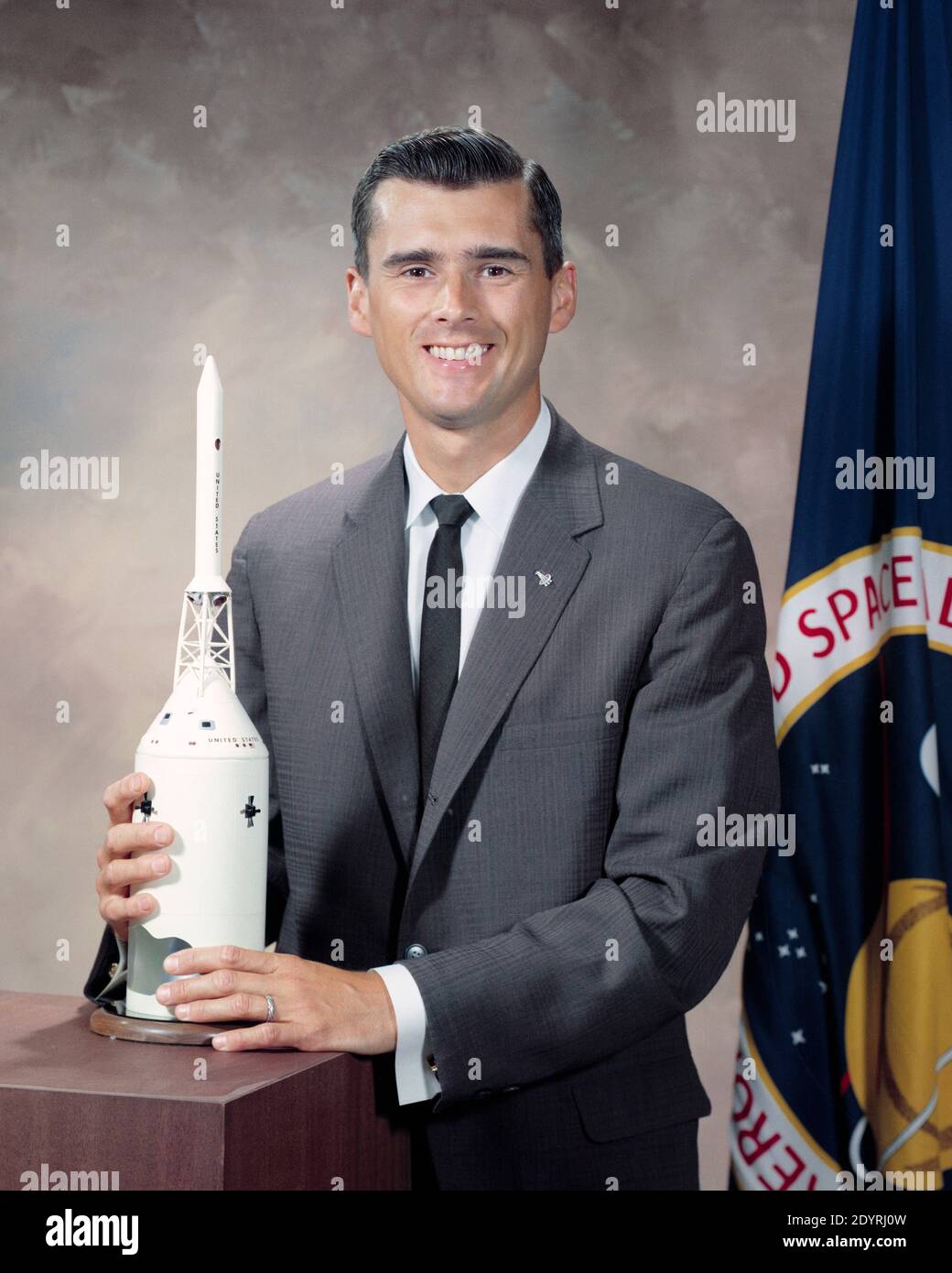 Roger Bruce Chaffee (1935 – January 27, 1967) American naval officer and aviator, aeronautical engineer, and NASA astronaut in the Apollo program. Stock Photo