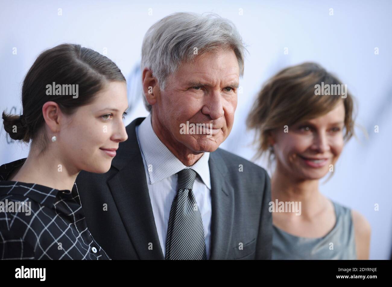 Georgia Ford, Harrison Ford and Calista Flockhart attend the premiere ...