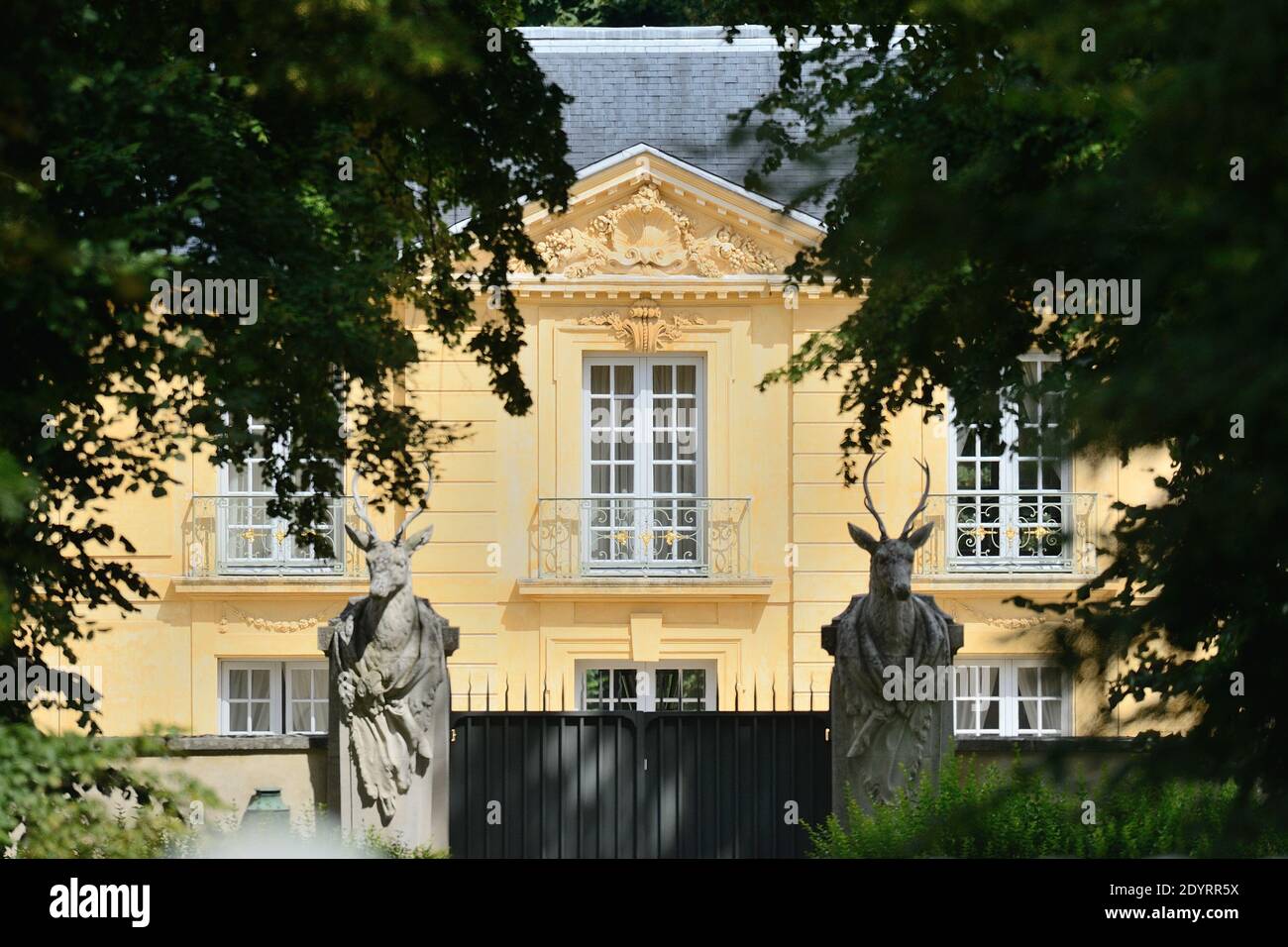 View of the Pavillon de la Lanterne in Versailles, France on August 13,  2013. French president Francois Hollande will spend his summer holidays in  this former hunting pavilion near Versailles castle just