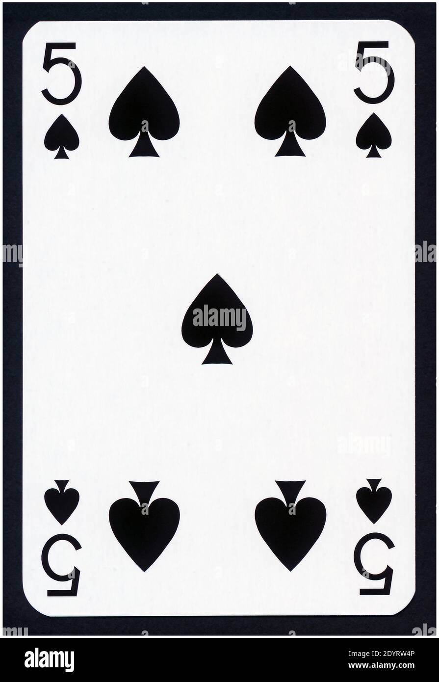 Playing cards of Spades suit isolated on black background - High quality XXL. Stock Photo