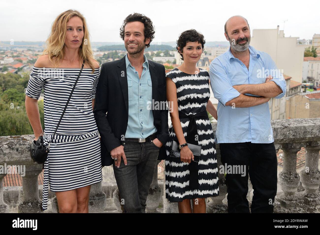 Cecile de France, Romain Duris, Audrey Tautou and Cedric Klapisch pose