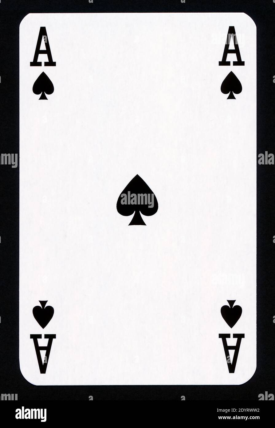 Playing cards of Spades suit isolated on black background High