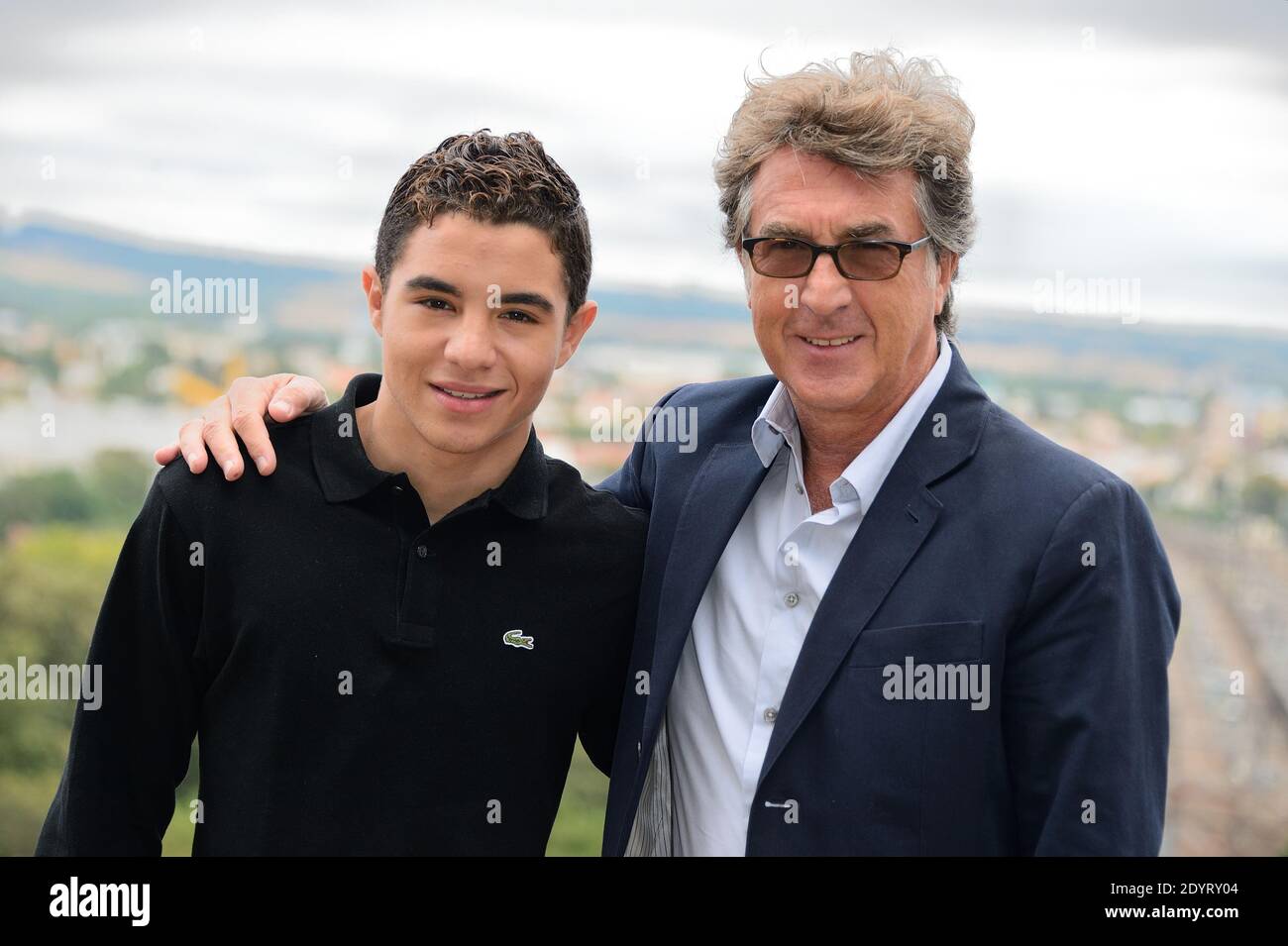 Samy Seghir and Francois Cluzet pose for the photocall of En Solitaire during the 6th Angouleme Film Festival in Angouleme, France on August 25, 2013. Photo by Nicolas Briquet/ABACAPRESS.COM Stock Photo