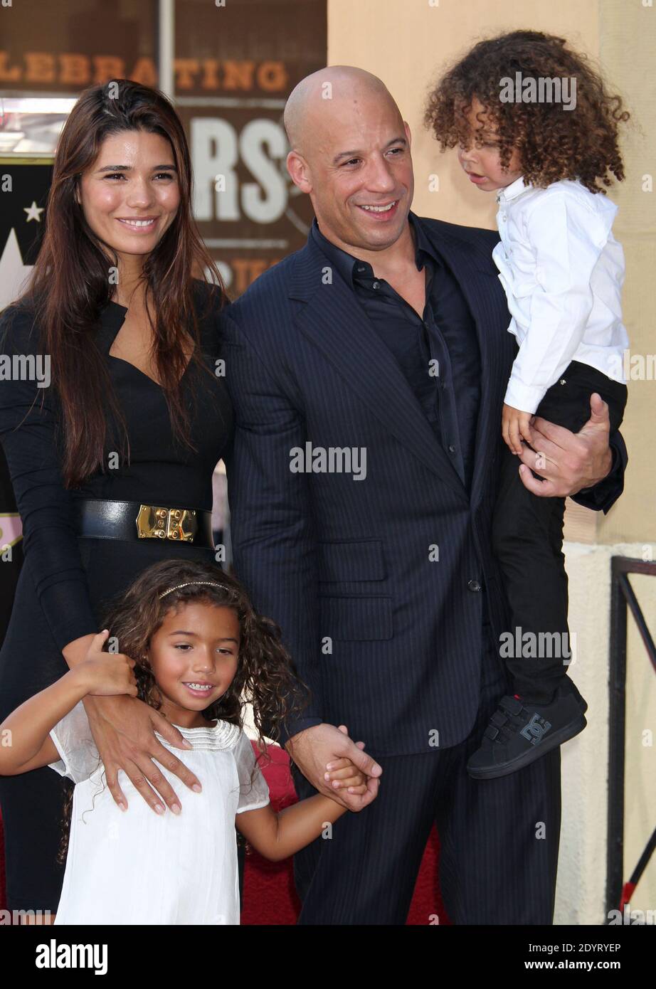Vin Diesel, companion Paloma Jimenez, daughter Hania Riley and son