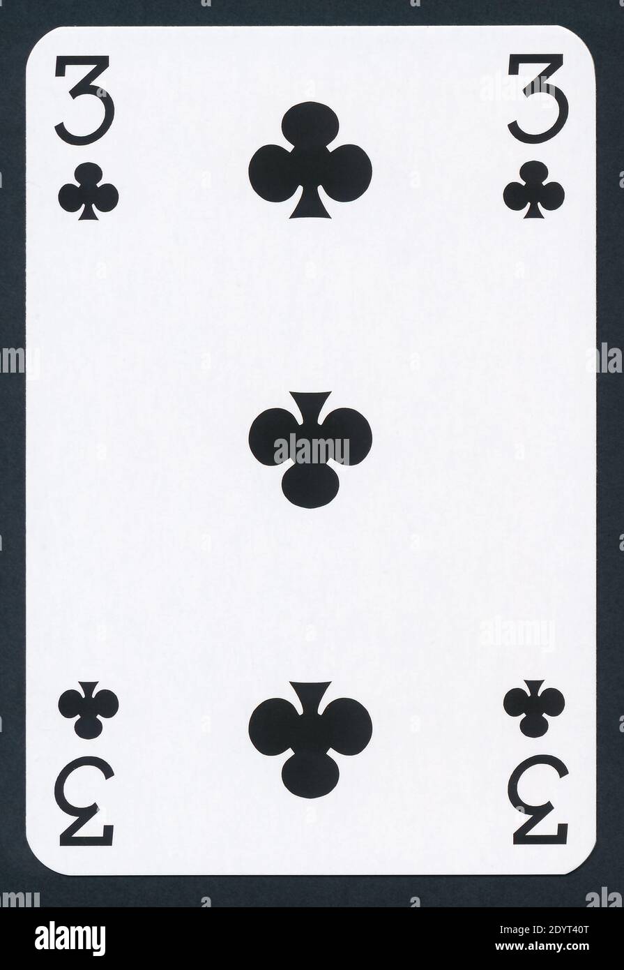 Playing cards of Clubs suit isolated on black background - High quality XXL. Stock Photo