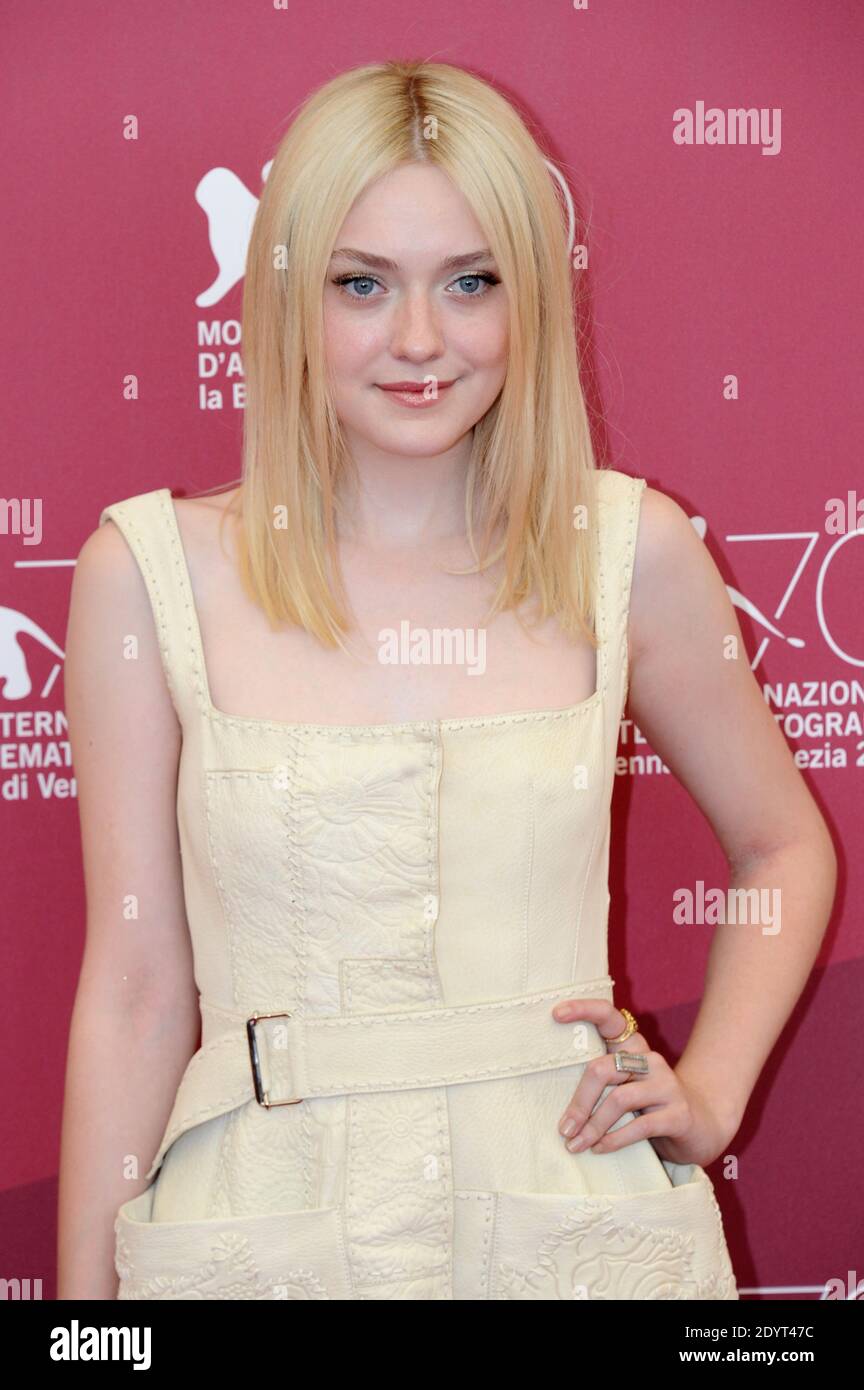 Dakota Fanning attending the 'Night Moves' Photocall during the 70th Venice International Film Festival (Mostra), at Lido island in Venice, Italy, on August 31, 2013. Photo by Aurore Marechal/ABACAPRESS.COM Stock Photo