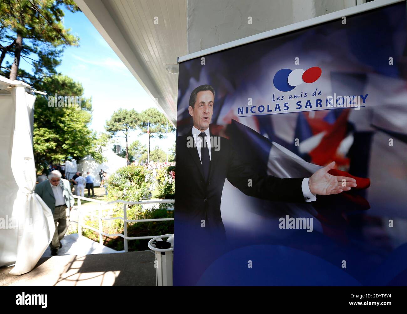 Illustration during a rally of Les Amis de Nicolas Sarkozy on September 2, 2013 in the southeastern city of Arcachon, near Bordeaux. Photo by Patrick Bernard/ABACAPRESS.COM - Arcachon Stock Photo
