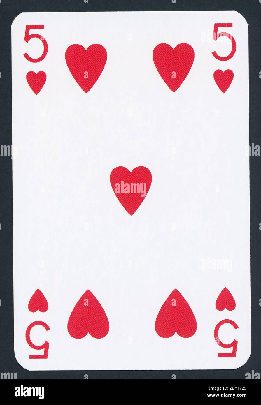 Poker card seven black heart hi-res stock photography and images - Alamy