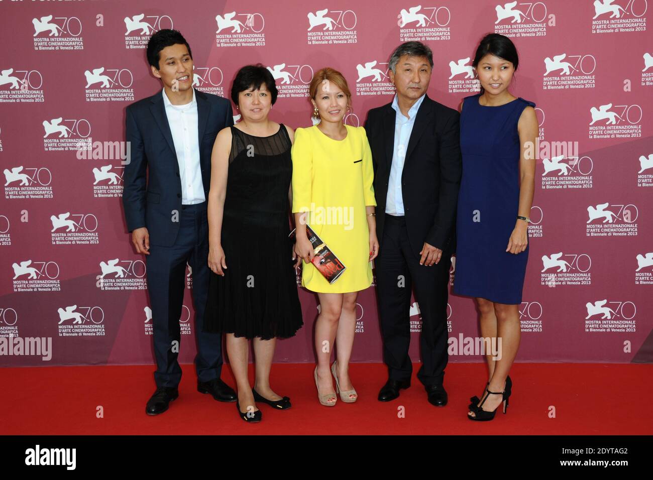 Director Seric Aprymov Actor Alisher Aprymov And Cast Attending The Photocall For Little Brother Original Title Bauyr During The 70th Venice International Film Festival Mostra At Lido Island In Venice Italy On