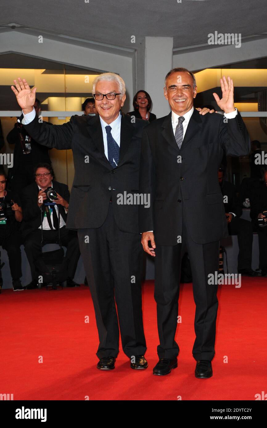 Director of the International Venice Film Festival Alberto Barbera and the Venice Biennale President Paolo Baratta attending the premiere for the film Les Terrasses (Es-South) as part of the 70th Venice International Film Festival (Mostra), at Lido island in Venice, Italy, on September 06, 2013. Photo by Aurore Marechal/ABACAPRESS.COM Stock Photo