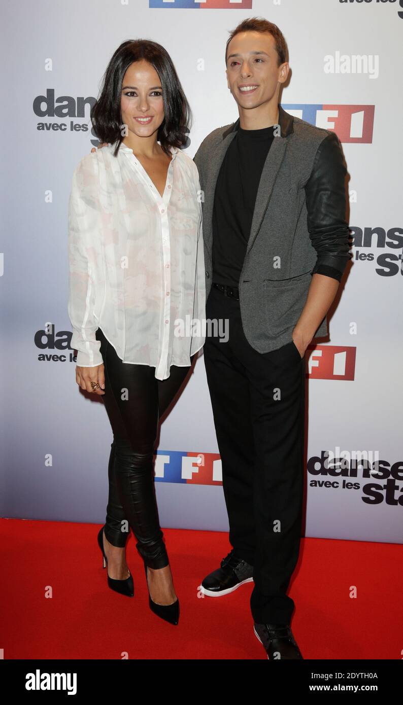 Alizee and Gregoire Lyonnet attending the 'Danse Avec Les Stars' season 4 photocall at TF1 headquarters in Paris, France on September 10, 2013. Photo by Jerome Domine/ABACAPRESS.COM Stock Photo