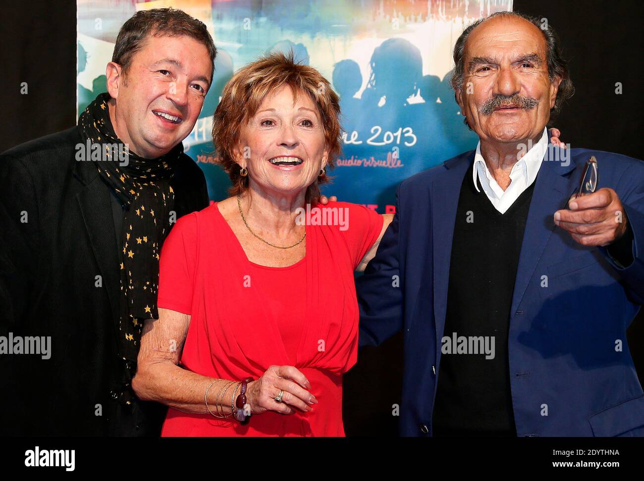 Marion Game, Frederic Bouraly and Gerard Hernandez (Scene De Menage) attending the 15th Festival of TV Fiction in La Rochelle, western France on September 11, 2013. Photo by Patrick Bernard/ABACAPRESS.COM Stock Photo