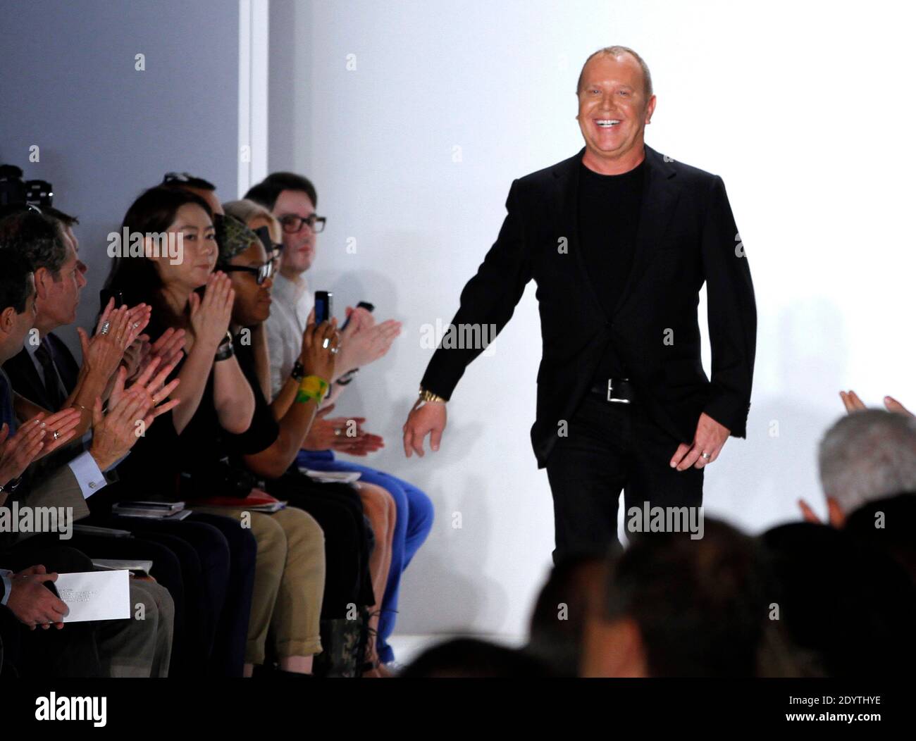 Fashion designer Michael Kors appears on the runway after showing his  latest collection during Fashion Week, Wednesday, Feb. 15, 2023, in New  York. (AP Photo/Bebeto Matthews Stock Photo - Alamy