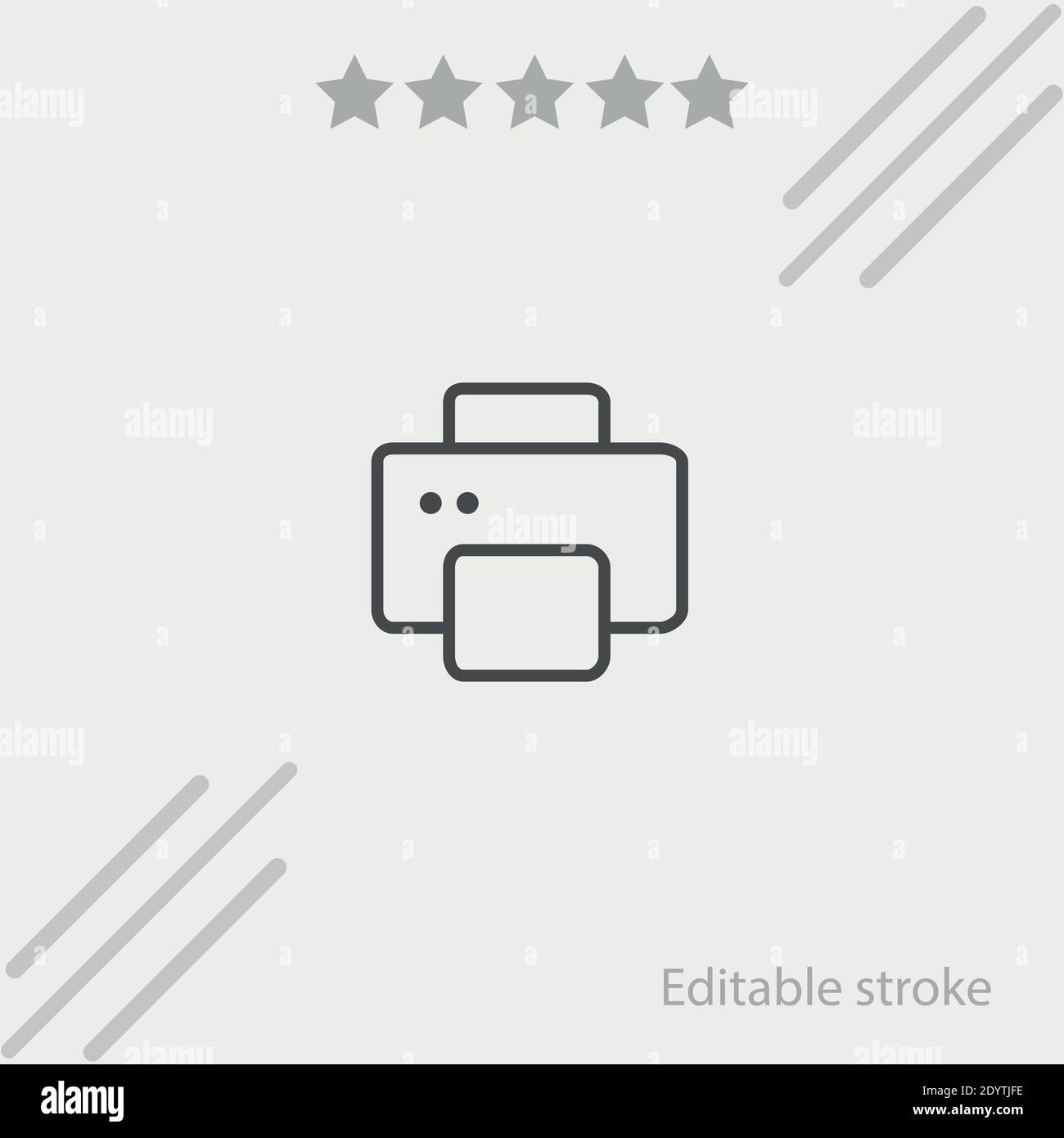 squared printer vector icon modern simple vector illustration Stock ...