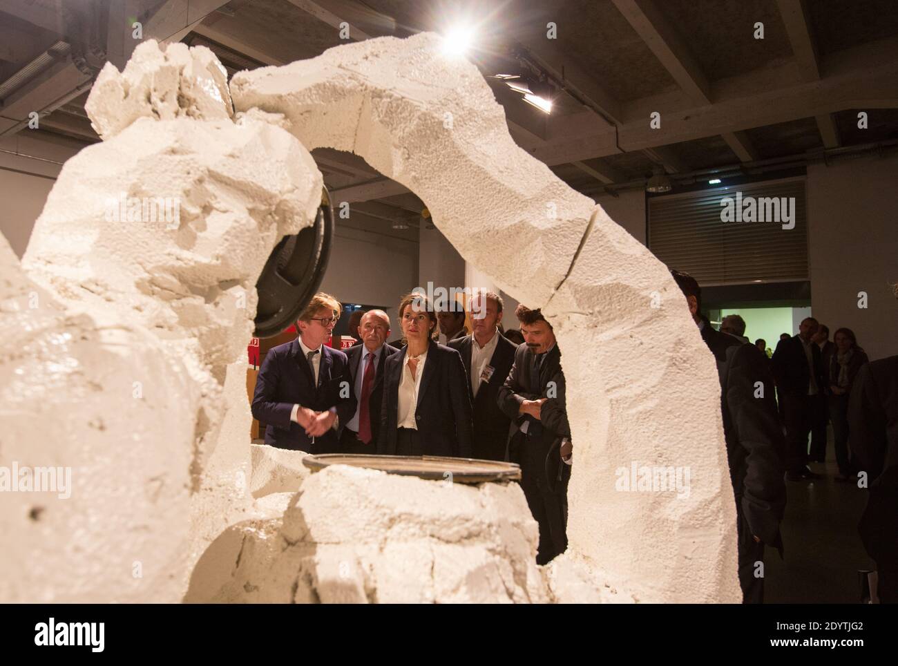 French Culture Minister Aurelie Filippetti along with curator Gunnar B ...
