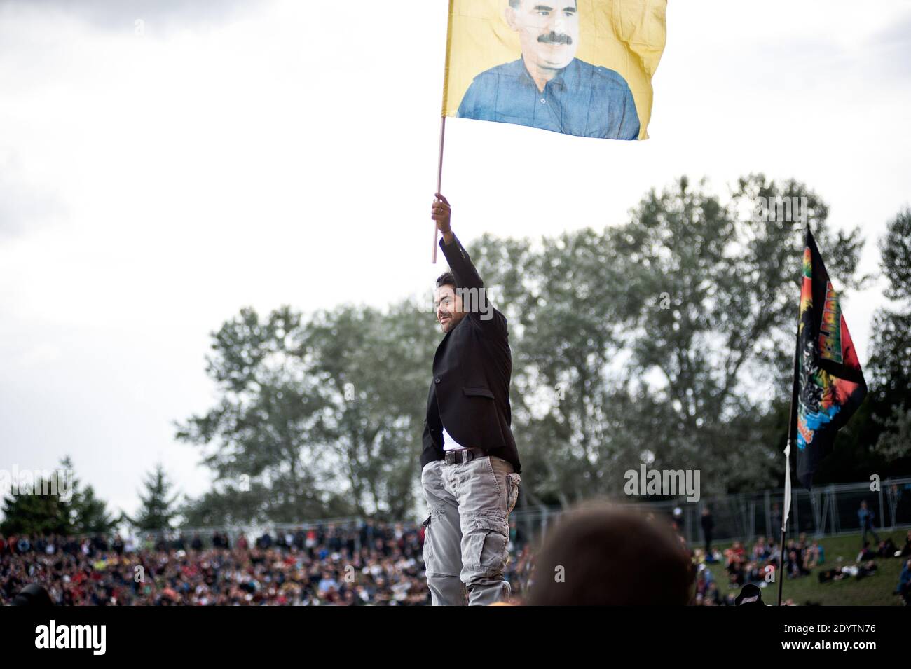 Jamel Debbouze during the third day of the Fete de l'Humanite in La Courneuve, Paris suburb, France on September 15, 2013. Photo by Nicolas Messyasz/ABACAPRESS.COM Stock Photo