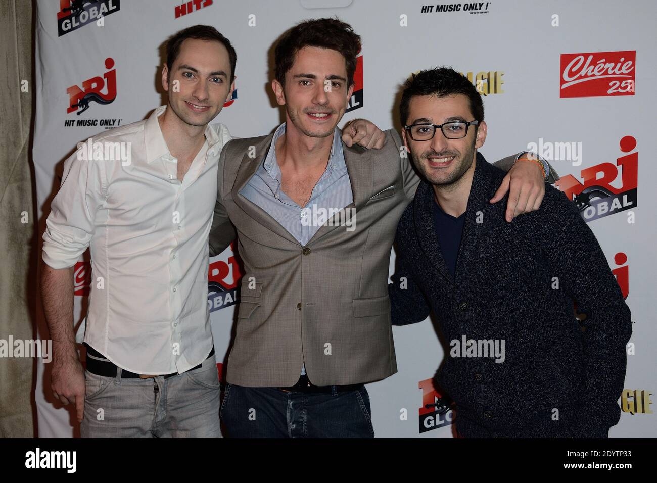 Julien Seeberger, Guillaume Pley and Jean-Marc Nichanian attending the NRJ  Global annual press conference in Paris, France on September 17, 2013.  Photo by Nicolas Briquet/ABACAPRESS.COM Stock Photo - Alamy