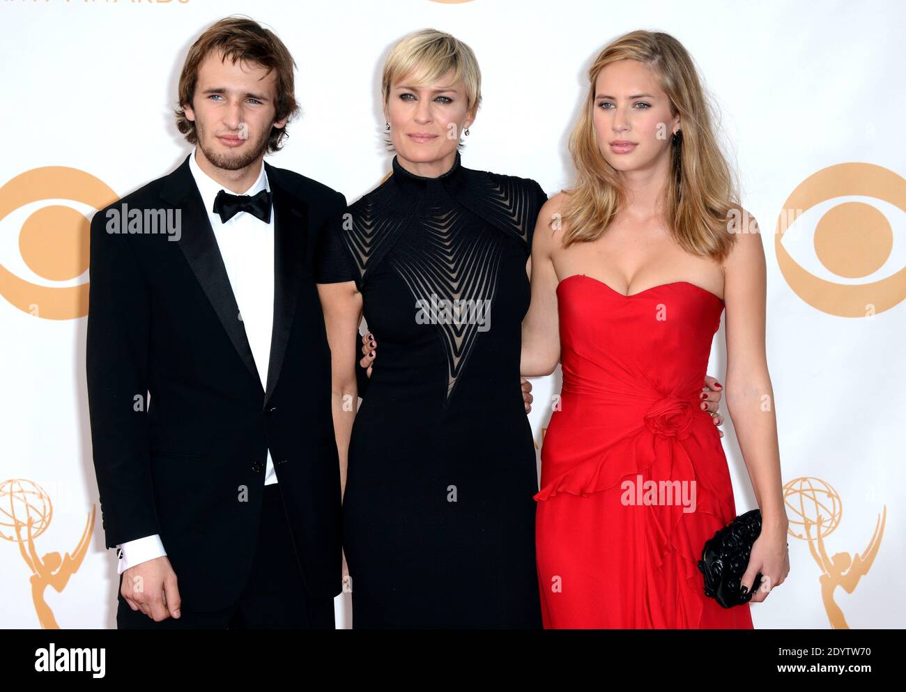 Dylan Penn, Robin Wright and Hopper Penn arrive at the 65th Annual Primetime Emmy Awards held at Nokia Theatre L.A. Live on September 22, 2013 in Los Angeles, CA, USA. Photo by Lionel Hahn/ABACAPRESS.COM Stock Photo