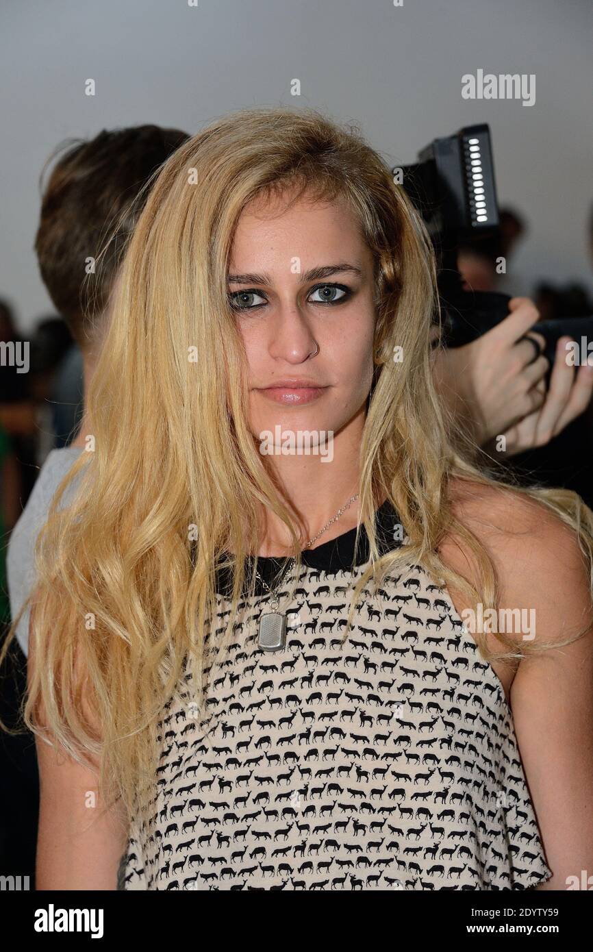 Alice Dellal attending Anthony Vaccarello's Spring-Summer 2014 Ready-To ...