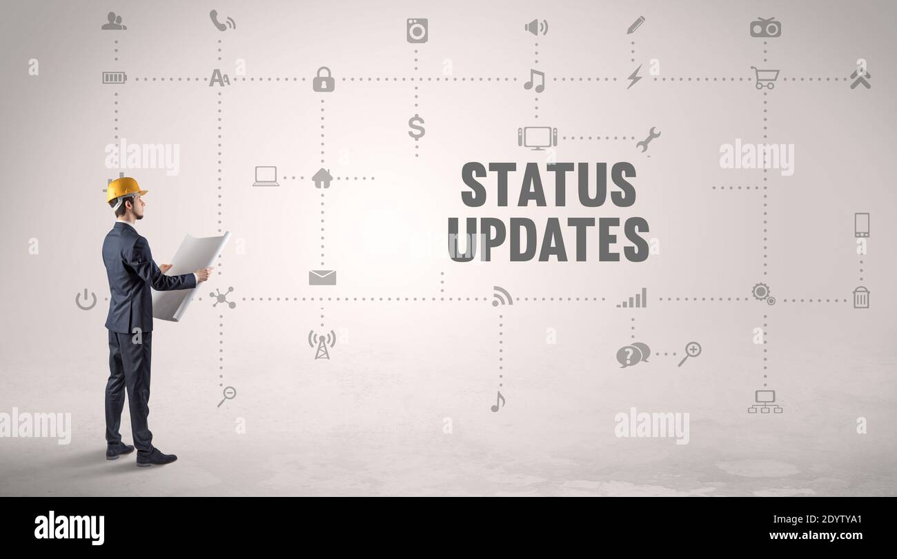 Status Updated Engineer working on a new social media platform with STATUS UPDATES ...