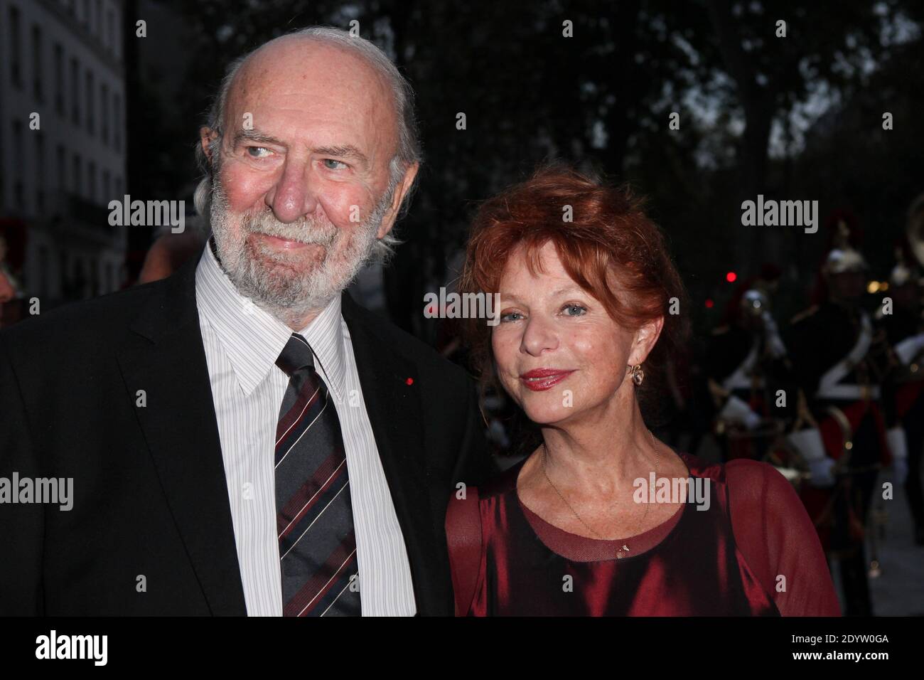 Jean-Pierre Marielle and his wife Agathe Natanson arriving at the IFRAD  charity Gala dinner held